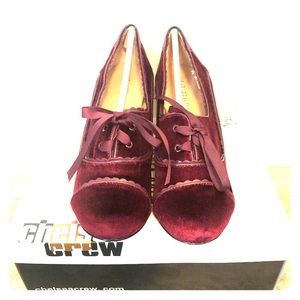 Chelsea Crew velvet heels